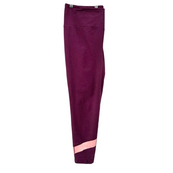 DSG Leggings Womens Large Maroon and Pink Colorblock Athletic Workout Gear - Picture 7 of 8